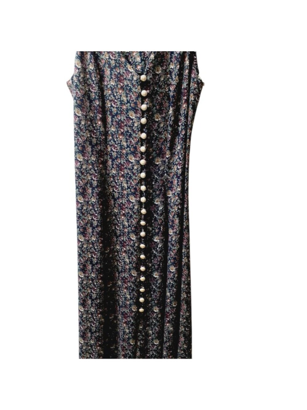 Vintage DBY Ltd Womens Maxi Dress Size 3 Multicolor Floral Rayon Sleeveless - Picture 4 of 6